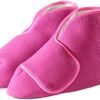 Silvert's Adaptive Clothing & Footwear Men’s & Women’s Extra Wide Soft Fleece Diabetic Bootie Slippers for Seniors