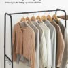 VASAGLE Clothes Rack, Clothing Rack with Shoe Shelf, 5-Tier Storage Rack, 6 Side Hooks, for Bedroom, Living Room, Rustic Brown and Black URGR116B01 - Image 3