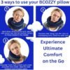 BCOZZY Neck Pillow for Travel Provides Double Support to The Head, Neck, and Chin in Any Sleeping Position on Flights, Car, and at Home, Comfortable Airplane Travel Pillow, Large, Navy - Image 9