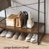 VASAGLE Clothes Rack, Clothing Rack with Shoe Shelf, 5-Tier Storage Rack, 6 Side Hooks, for Bedroom, Living Room, Rustic Brown and Black URGR116B01 - Image 8