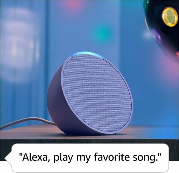 Amazon Echo Pop | Alexa fits in anywhere: bedroom, living room, bathroom, office, and small spaces | Charcoal - Image 3