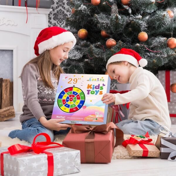 BooTaa 29" Large Dart Board for Kids, Kids Dart Board with Sticky Balls, Boys Toys, Indoor/Sport Outdoor Fun Party Play Game Toys, Birthday Gifts for 3 4 5 6 7 8 9 10 11 12 Year Old Boys Girls - Image 6