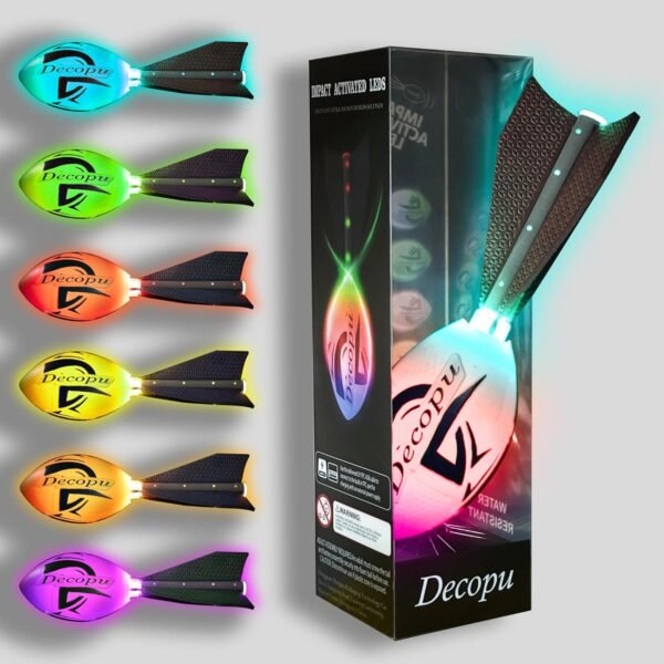 Premium Foam Glow in The Dark Football, Latest LED Light up Football, Color-Changing-Perfect Birthday&Camping Gift for Kids 8-15+,Sports&Outdoors Toys for Ages Kids 8 9 10 11 12 13 14 - Image 2